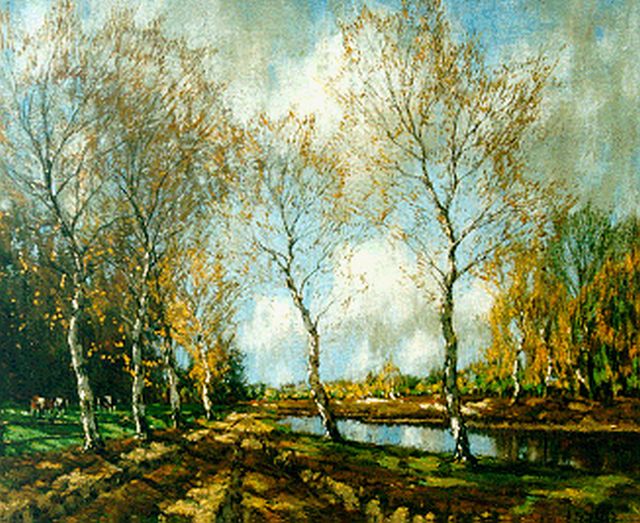 Arnold Marc Gorter | Autumn landscape, Öl auf Leinwand, 46,3 x 56,2 cm, signed l.r.