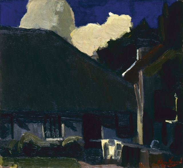Piet van Wijngaerdt | A farmstead, Öl auf Leinwand, 38,4 x 41,4 cm, signed l.r. und painted circa 1915