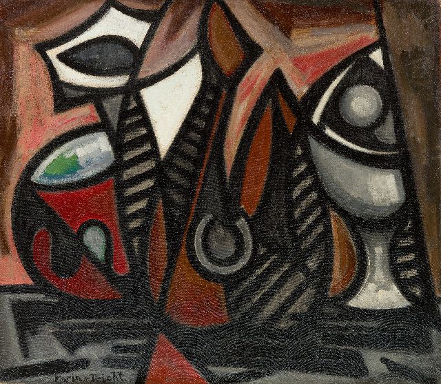 Marin van Tricht | Stilleben, Öl auf Leinwand, 67,8 x 78,2 cm, Unterzeichnet l.u. und datiert 1959