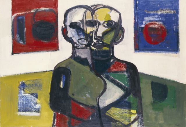 Jan Kagie | Two figures, Öl auf Leinwand, 101,7 x 144,9 cm, signed l.r. und dated 1964