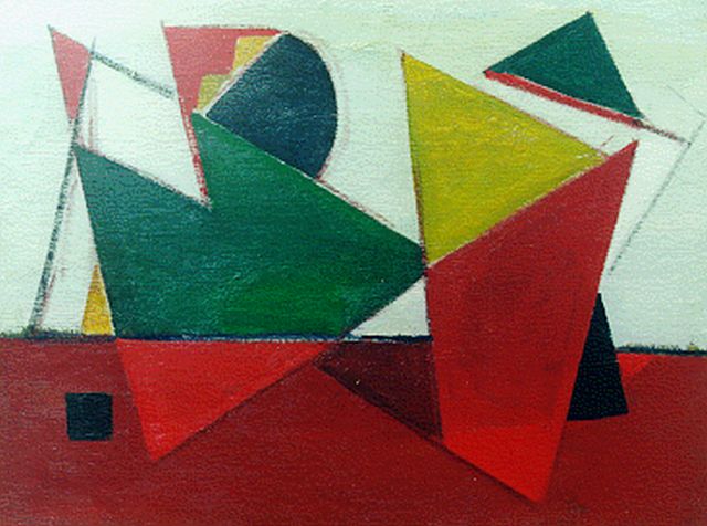 Jan Kagie | Abstract composition, Öl auf Leinwand, 58,6 x 78,7 cm, signed l.r.