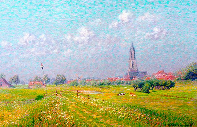 Co Breman | A view of Rhenen, Öl auf Leinwand, 46,0 x 70,5 cm, signed l.r. und dated 1908