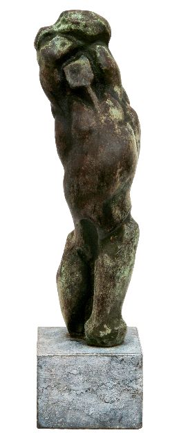 Houben J.  | Männlicher Akt, Bronze 29,0 cm
