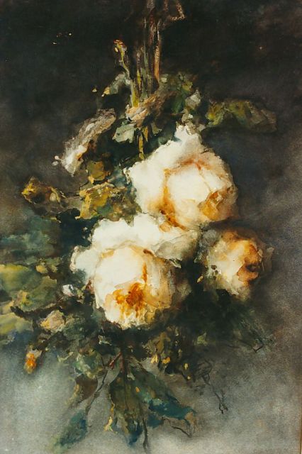Margaretha Roosenboom | Yellow Roses, Aquarell auf Papier, 53,5 x 36,0 cm