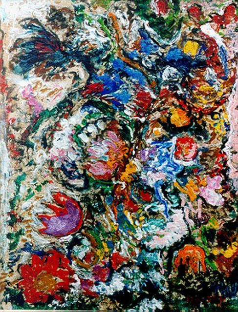 Doeser J.J.  | A colourful bouquet, Gouache auf Papier 63,5 x 48,0 cm, signed l.r.