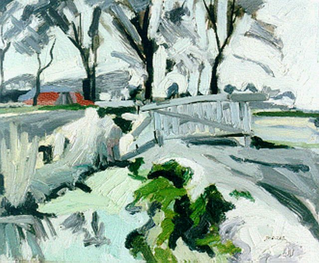 Jan van der Zee | A polder landscape, 44,6 x 54,8 cm, signed l.r. und dated April '31