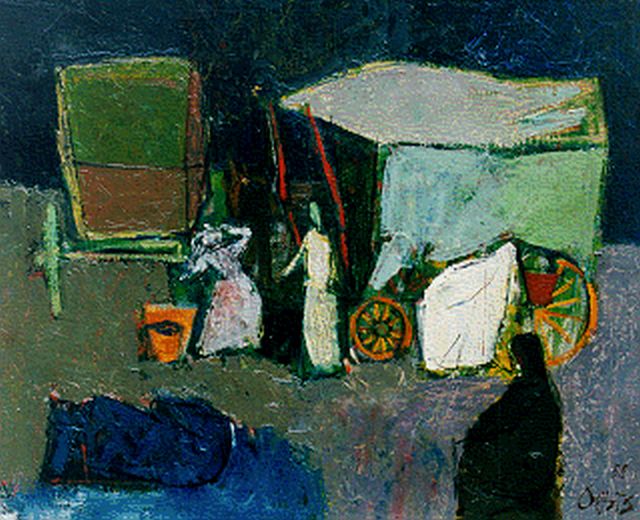 Wim Oepts | Caravans, Öl auf Leinwand, 33,0 x 41,0 cm, signed l.r. und dated '58