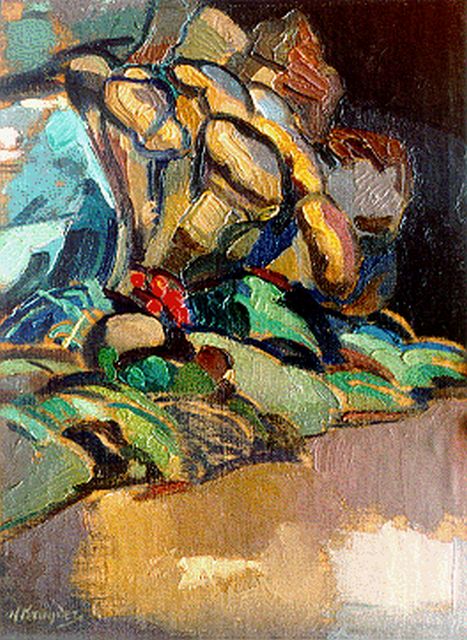 Herman Kruyder | Mushrooms, Öl auf Leinwand Malereifaser, 34,3 x 25,4 cm, signed l.l.