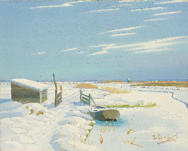 Dirk Smorenberg | Loosdrecht in winter, Öl auf Leinwand, 40,6 x 50,3 cm, signed l.r.