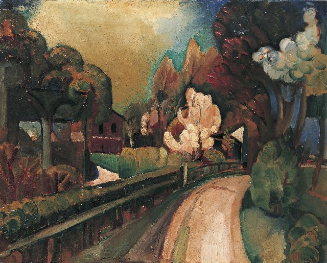 Matthieu Wiegman | A country road in spring, Öl auf Leinwand, 59,9 x 73,4 cm, signed l.c.