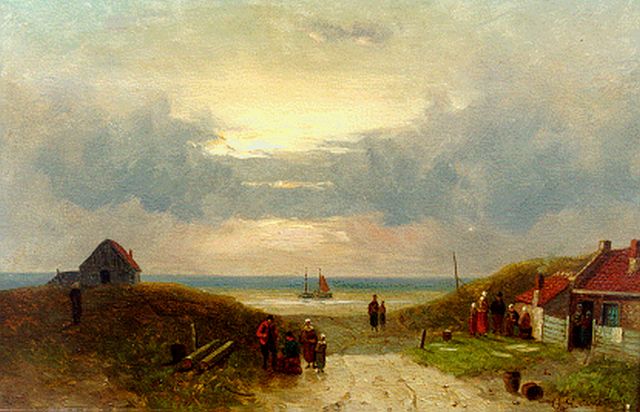 Charles Leickert | Evening twilight, Öl auf Leinwand, 30,2 x 46,0 cm, signed l.r.