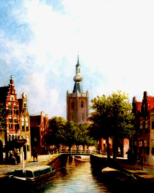 Petrus Gerardus Vertin | View of Overschie, Öl auf Holz, 24,0 x 19,8 cm, signed l.r.