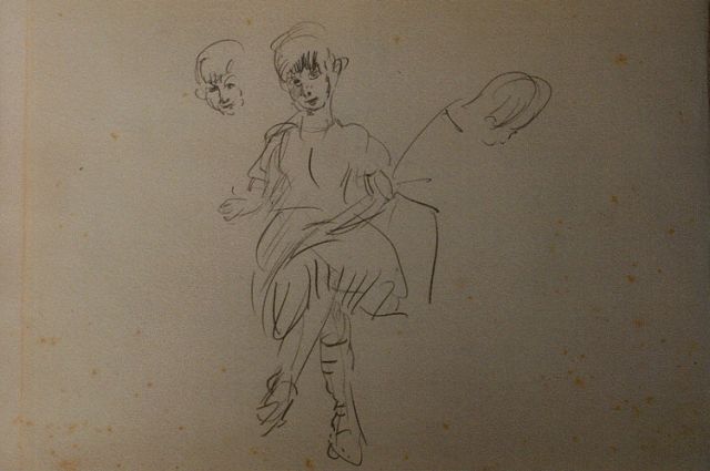 Isaac Israels | A seated child (study), Bleistift auf Papier, 17,8 x 24,5 cm
