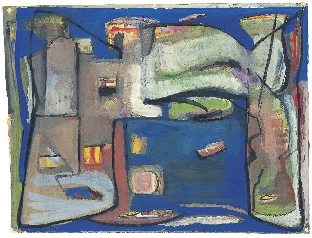Velde G. van | Untitled, Gouache auf Papier 44,7 x 59,0 cm, signed l.r. with initials
