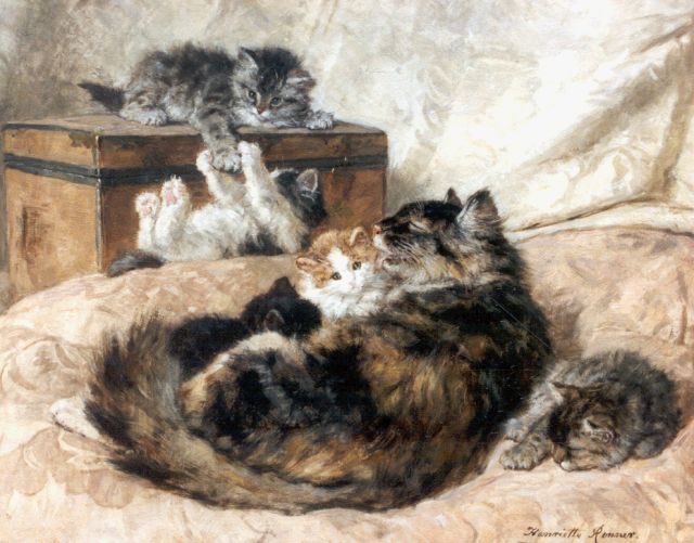 Ronner-Knip H.  | Mother's pride 1898, Öl auf Holz 45,6 x 56,0 cm, signed l.r. und dated '98