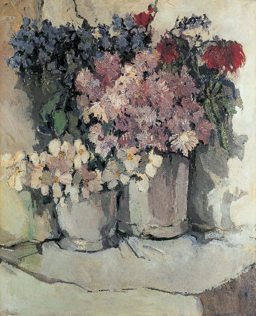 Dick Ket | A bunch of wildflowers, Öl auf Leinwand, 100,1 x 81,0 cm, signed l.r. und dated '25