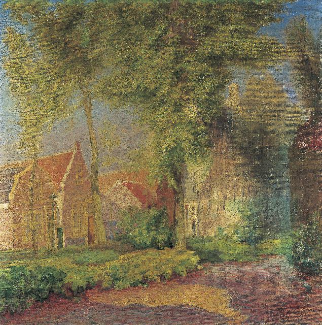 Willem Vaarzon Morel | A view of the market, Veere, Öl auf Holz, 102,0 x 101,0 cm, signed l.r.