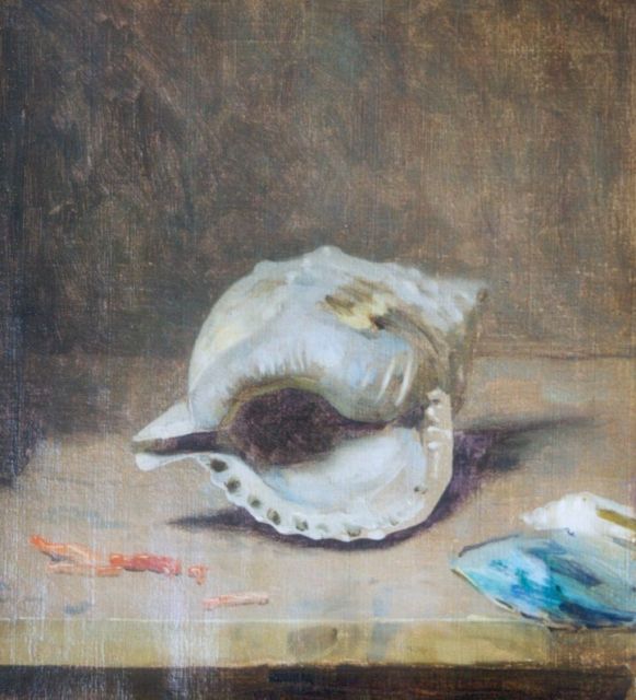 Gerrit Willem Dijsselhof | A shell, Öl auf Leinwand, 31,7 x 28,5 cm, signed l.r.