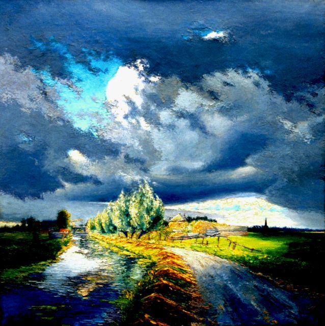 Henk de Jong | Dutch skies, Öl auf Leinwand, 70,0 x 70,3 cm, signed l.r. und dated '38