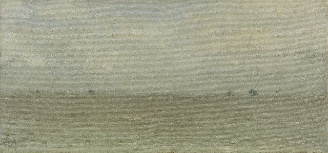 Andries Verleur | Seeansicht, Öl auf Leinwand, 24,0 x 50,0 cm, Unterzeichnet l.u. und datiert 1922