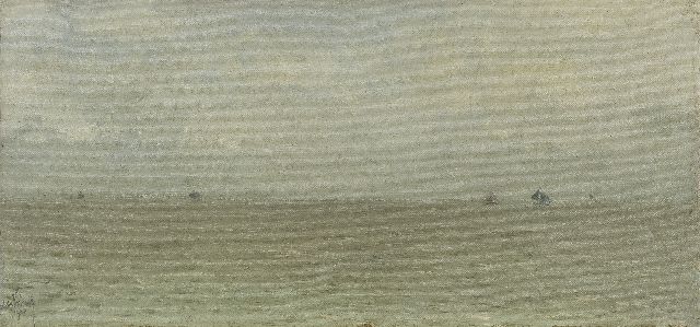 Andries Verleur | Seeansicht, Öl auf Leinwand, 24,0 x 50,0 cm, Unterzeichnet l.u. und datiert 1922