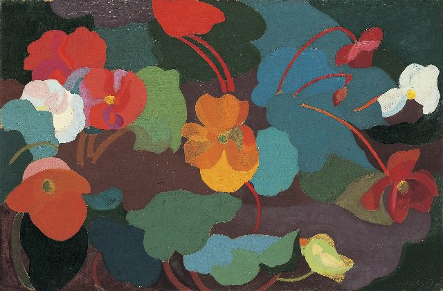 Dirk Smorenberg | Begonias, Öl auf Leinwand, 42,5 x 64,2 cm, signed l.r. und dated '19
