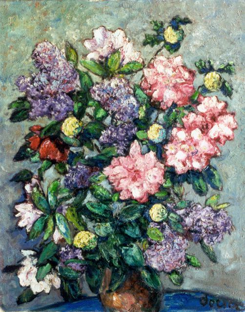 Jacobus Doeser | Flower still life, Öl auf Leinwand, 96,7 x 78,2 cm, signed l.r.