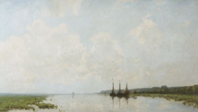 Cornelis Kuijpers | A river landscape, Renkum, Öl auf Leinwand, 84,0 x 150,7 cm, signed l.l.