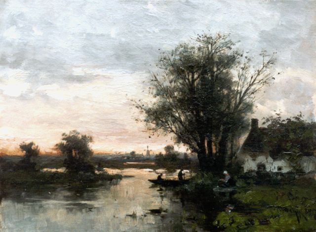 Willem Rip | Evening twilight, Öl auf Leinwand, 31,4 x 42,3 cm, signed l.r. und dated '84