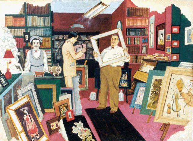 Marin Neilson | The art gallery, Öl auf Malereifaser, 23,6 x 32,3 cm, signed l.r.