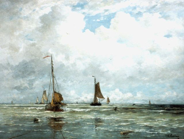 Hendrik Willem Mesdag | Un temps frais, Scheveningen, Öl auf Leinwand, 140,2 x 180,6 cm, signed l.r.