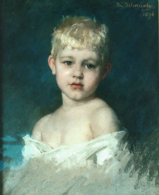 Thérèse Schwartze | Portrait of a boy, Pastell auf Papier, 54,0 x 44,0 cm, signed u.r. und dated 1896