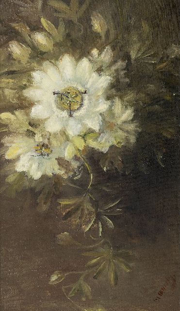 Wuytiers-Blaauw A.M.  | Passionsblume, Öl auf Leinwand 51,4 x 30,2 cm, Unterzeichnet r.u.