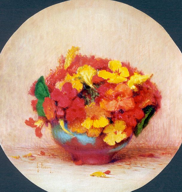 Gaston Bouy | Nasturtium, Öl auf Holz, 33,0 cm, signed l.l.