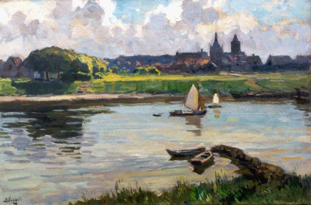 Ben Viegers | A view of Vianen, Öl auf Leinwand, 40,3 x 60,2 cm, signed l.l. and on the reverse und dated 1929 on the reverse