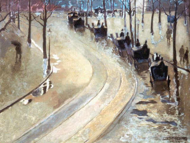 Cees Bolding | Funeral procession, Öl auf Leinwand Malereifaser, 34,0 x 44,1 cm, signed l.r. und dated 1925