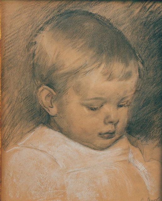 Cornelis Spoor | A portrait of a baby, Zeichnung auf Papier, 27,5 x 21,2 cm, signed l.r.