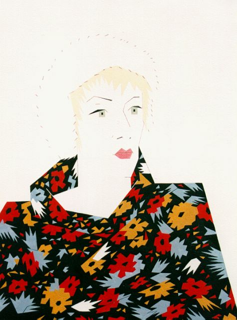 Valk H.J.  | A woman with a colourful blouse, Öl auf Holz 61,0 x 46,7 cm, signed with monogram und dated '72