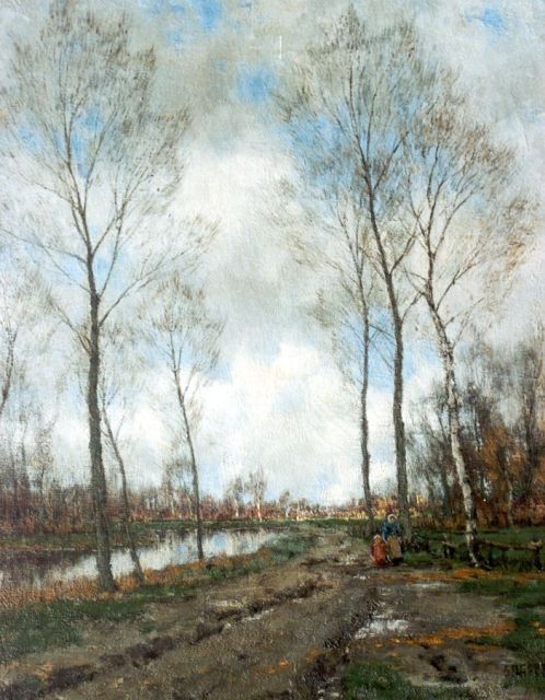 Arnold Marc Gorter | Autumn landscape, Öl auf Leinwand, 56,3 x 46,3 cm, signed l.r.
