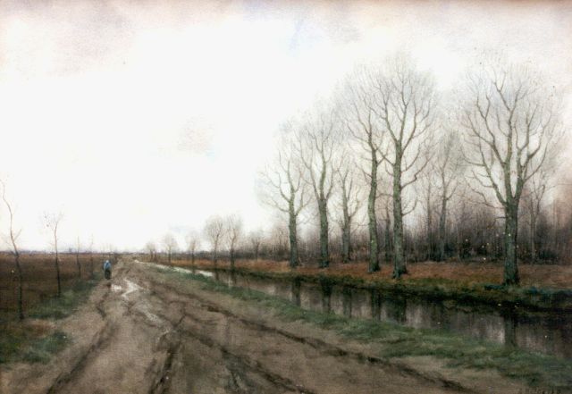 Arnold Marc Gorter | A winter landscape, Aquarell auf Papier, 33,4 x 46,7 cm, signed l.r.