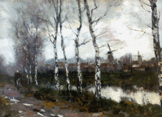 Louis van Soest | Fall woods, Öl auf Leinwand Malereifaser, 34,0 x 46,2 cm