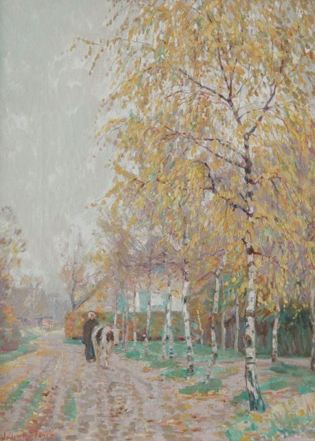 Johan Meijer | Autumn, Öl auf Leinwand, 38,3 x 28,2 cm, signed l.l.