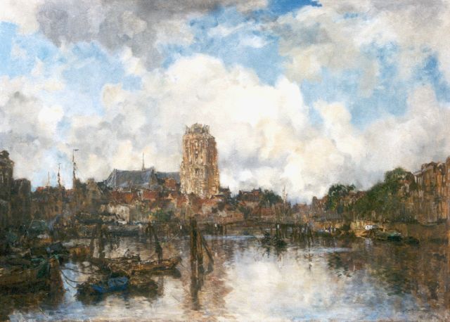 Johan Hendrik van Mastenbroek | View of Dordrecht, Öl auf Leinwand, 122,7 x 170,7 cm, signed l.r. und dated 1923