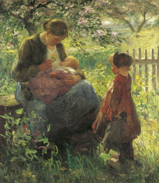 Pieters E.  | Spring in Laren, Öl auf Leinwand 130,7 x 112,8 cm, signed l.l. und painted 1912