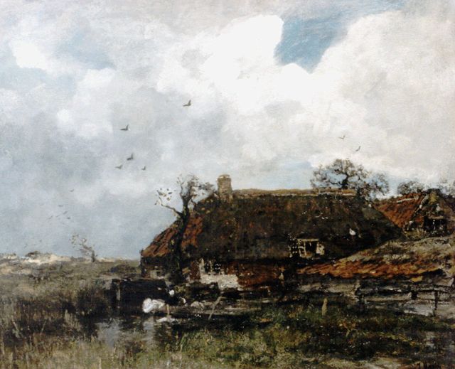 Jacob Maris | Farmstead in a landscape, Öl auf Leinwand, 68,8 x 85,0 cm, signed l.r.