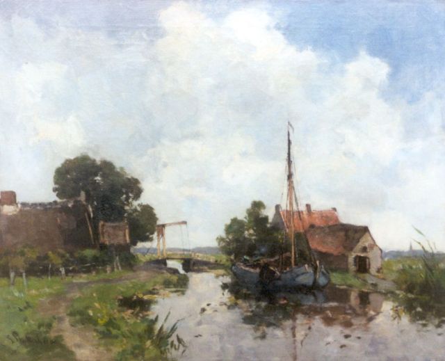 Louis Stutterheim | A polder landscape, Öl auf Leinwand, 40,7 x 50,4 cm, signed l.l.