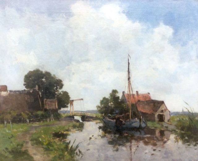 Stutterheim L.P.  | A polder landscape, Öl auf Leinwand 40,7 x 50,4 cm, signed l.l.