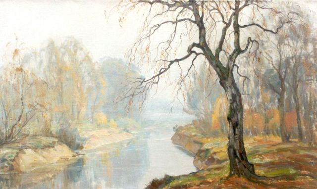 Johan Meijer | Autumn landscape, Öl auf Leinwand, 60,1 x 100,0 cm, signed l.r.