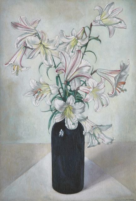 Antoinette van Hoijtema | Blumenstilleben, Öl auf Holz, 67,0 x 46,0 cm, Unterzeichnet r.u.