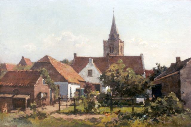 Cornelis Vreedenburgh | A yard, Öl auf Holz, 28,3 x 42,9 cm, signed l.r. und dated 1936